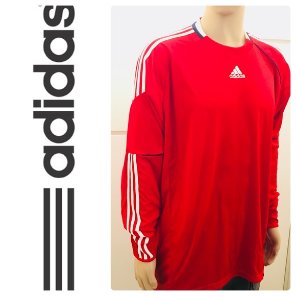 red adidas goalkeeper jersey